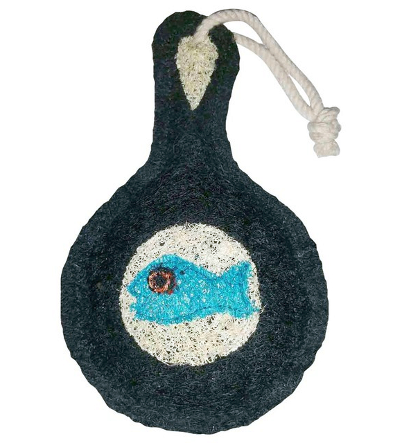 Loofah Scrubber Fish Fry Skillet